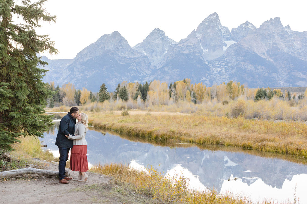 engagement photos in grand teton