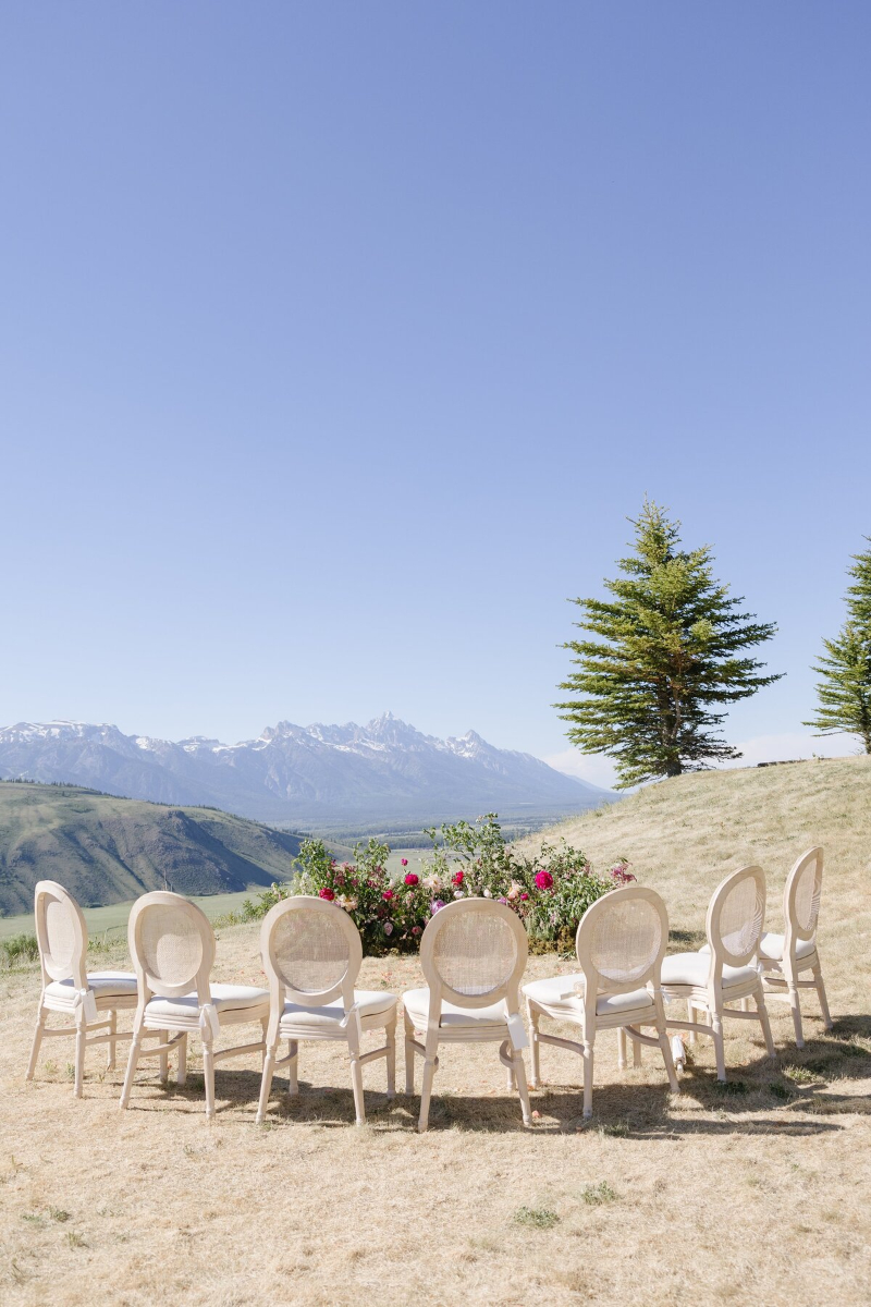 scenic view for wedding ceremony at a ranch wedding