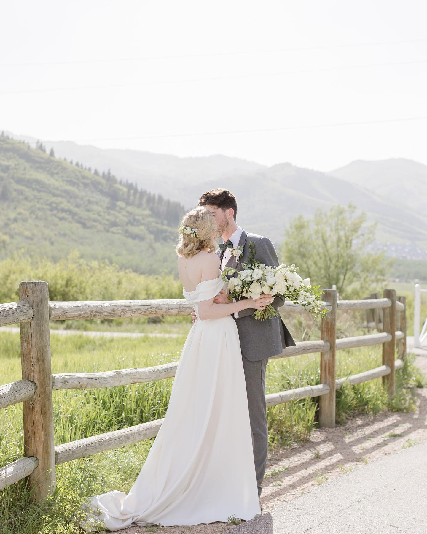 couple kissing during their grand Teton elopement
