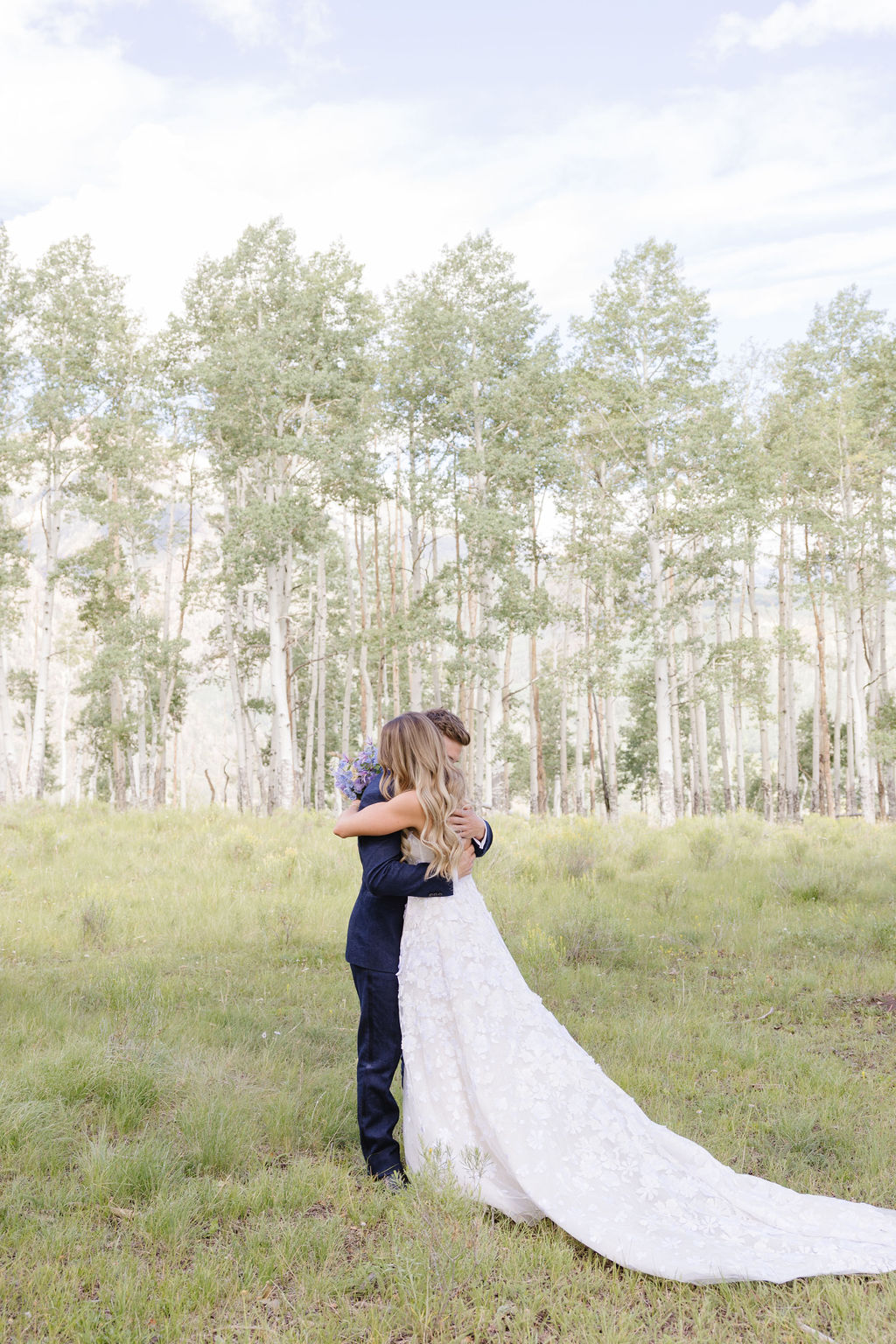 Bride and groom in one of the best elopement locations in Grant Teton.