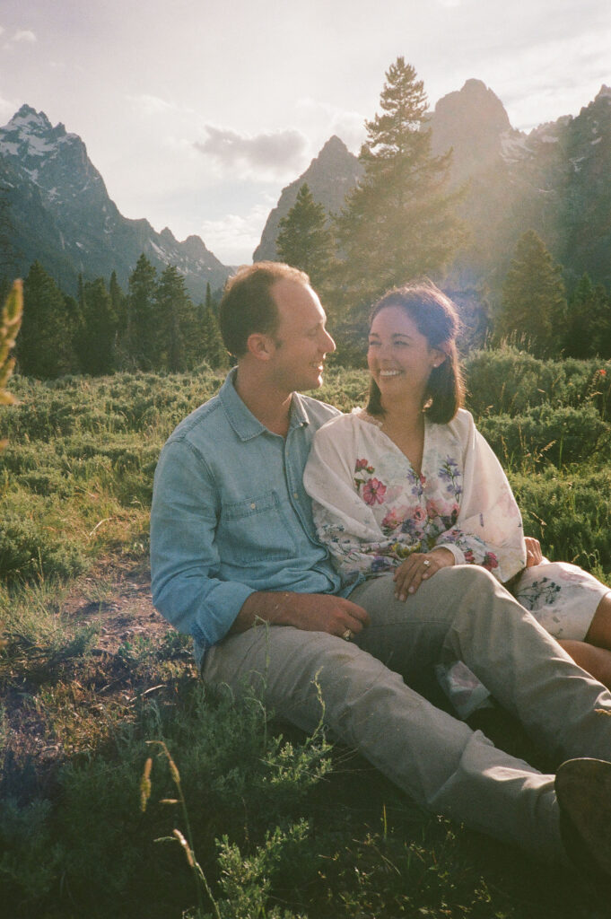 Engagement photos in GTNP on film