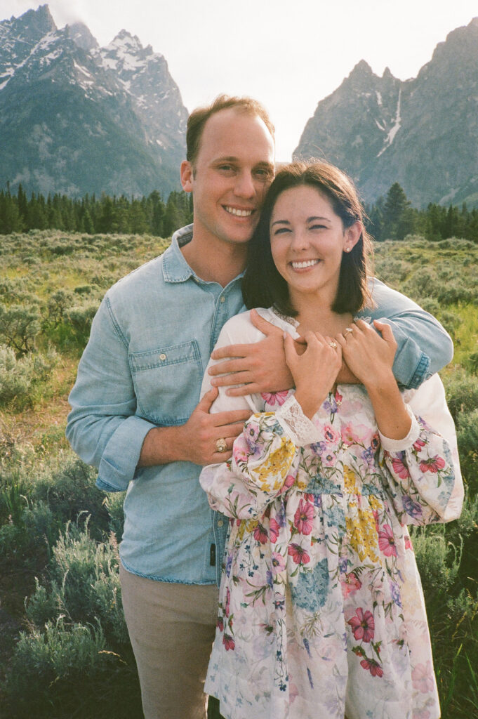 Engagement photos in GTNP on film