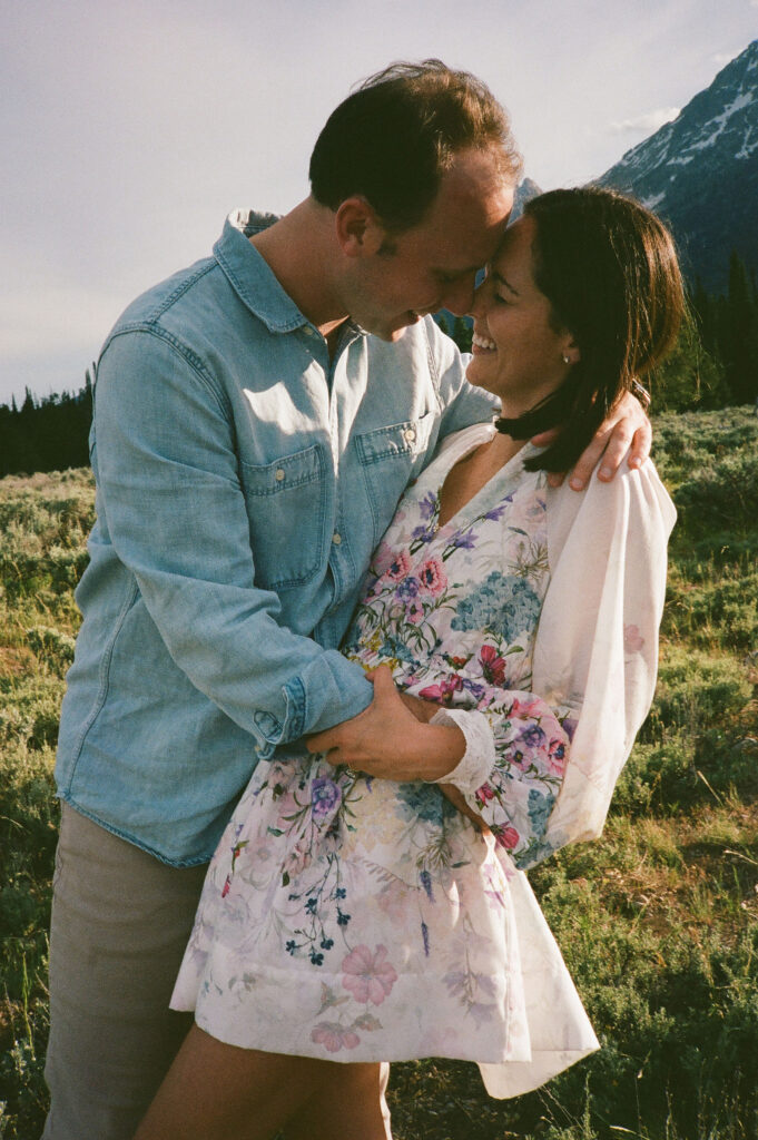 Engagement photos in GTNP on film