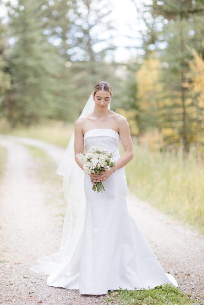 Jackson Hole photographer captures portrait of bride.
