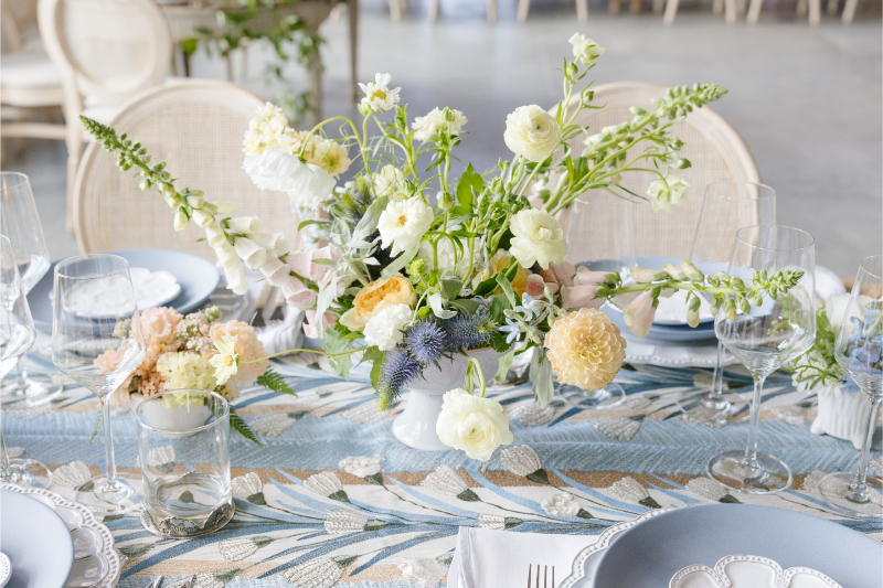 Floral centerpiece for Wyoming reception.