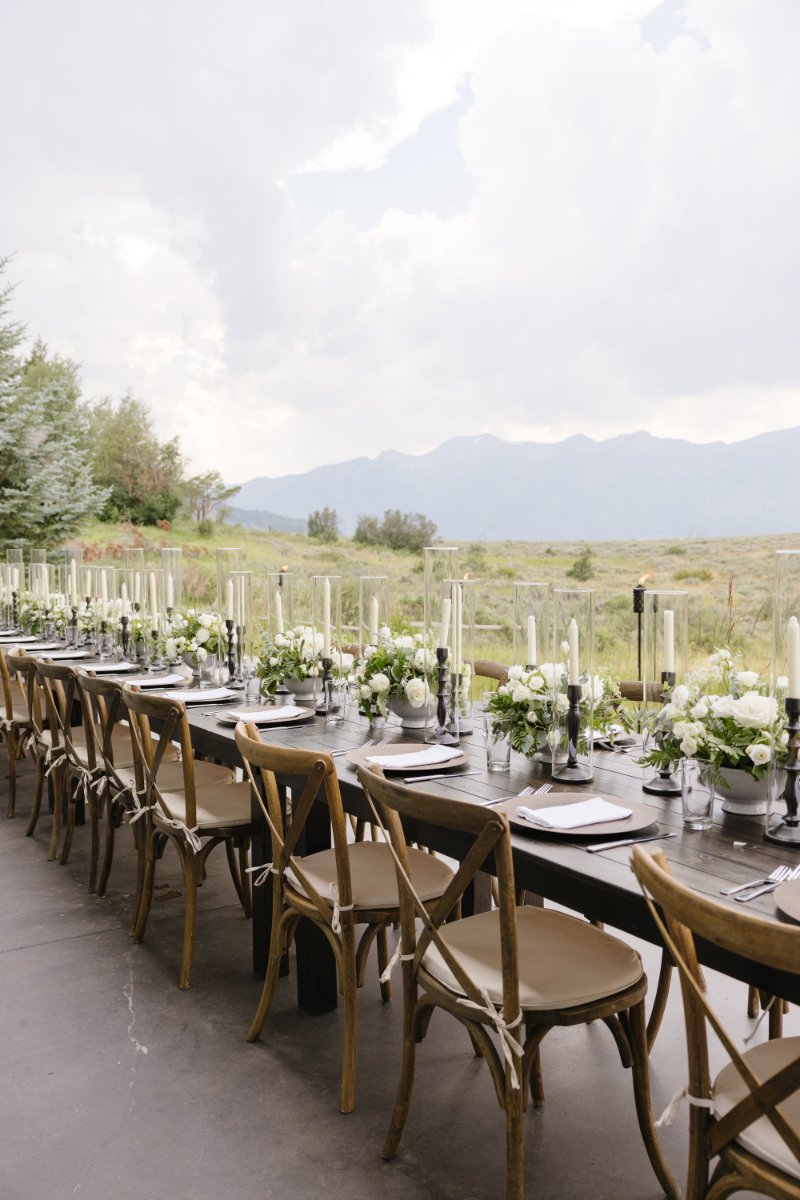 Wedding welcome party ideas were implemented for this rehearsal dinner and welcome party at a private residence in Jackson Hole.