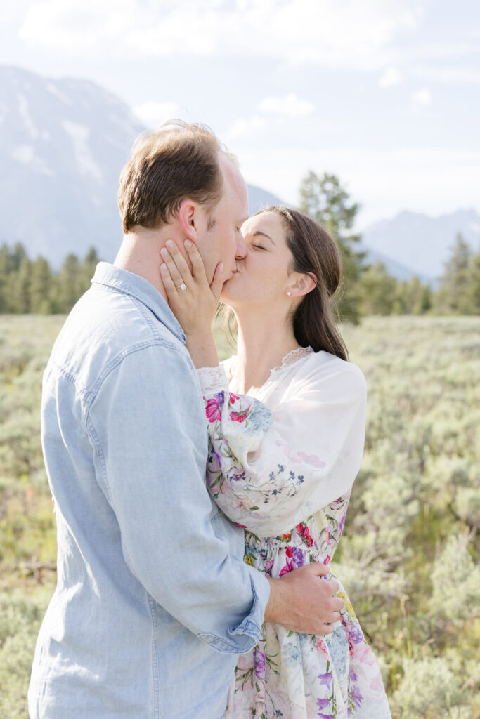 Couple engagement photography in Jackson Hole