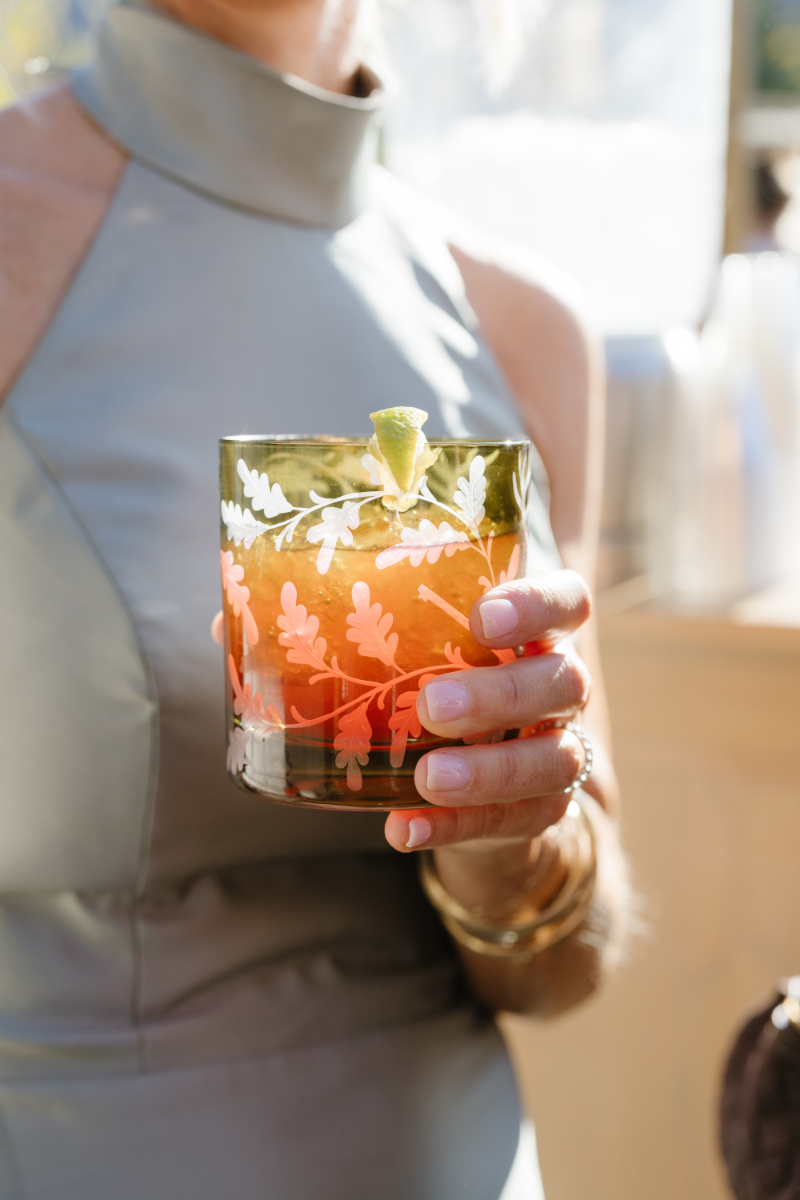 Signature wedding cocktail served during cocktail hour at Snake River Sporting Club